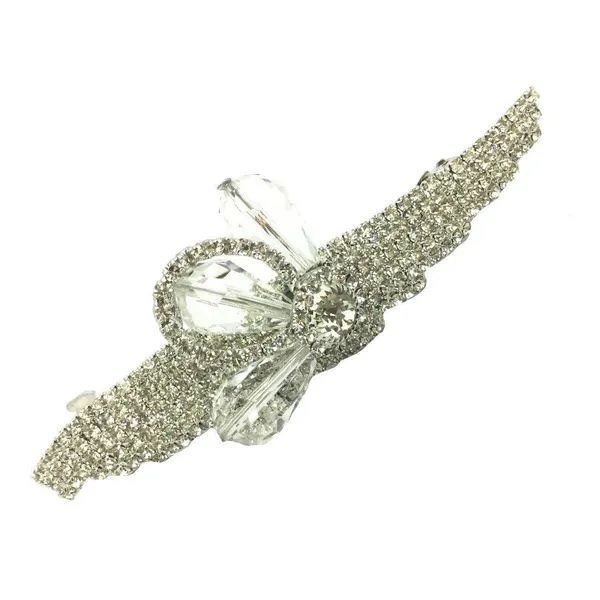 Silver_Plated_Rhinestone_Hair_Barrette_For_Women_&_Girls