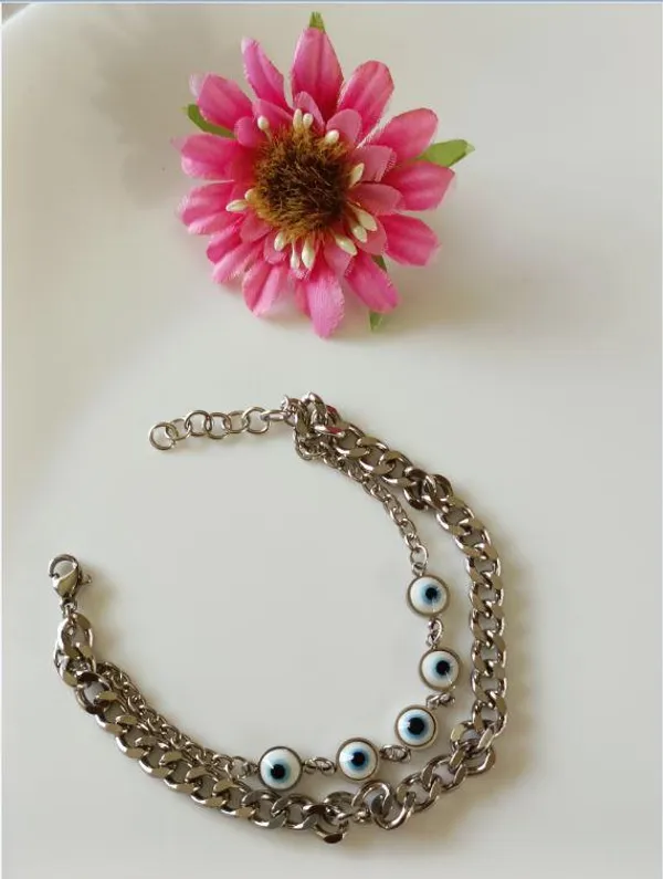 Silver_Plated_Stainless_Steel_Evil_Eye_Chain_Bracelet-_STBR_For_Women_&_Girls