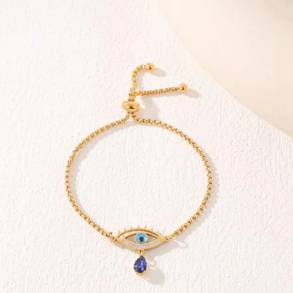 Stainlees_Steel_Evil_Eye_Cubic_Zirconia_Bracelet_-_STBR_5110_For_Women_&_Girls