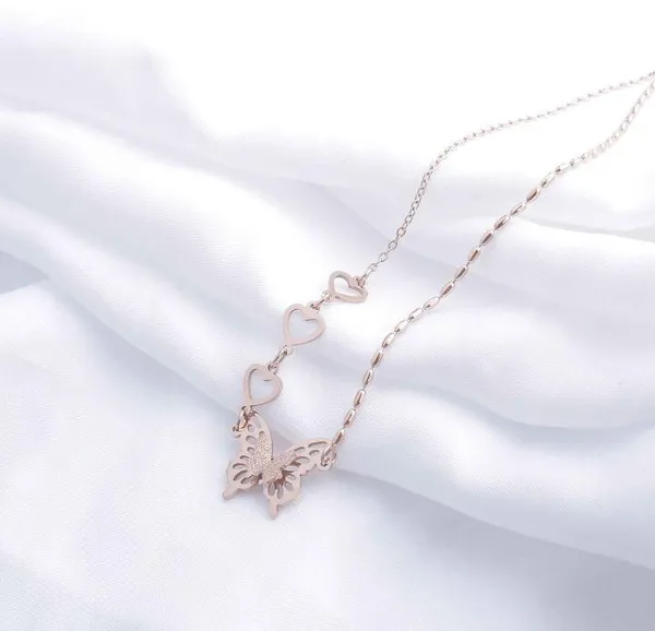 Stainless_Steel_Butterfly_Heart_Link_Pendent_Necklace-_STNK_For_Women_&_Girls