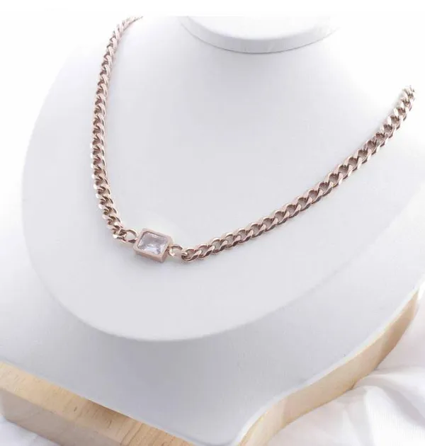 Stainless_Steel_Chain_Link_Emerald_Necklace-_STNK_5014_For_Women_&_Girls