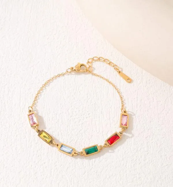 Stainless_Steel_Colourful_Baguette_Bracelet-_STBR_5093_For_Women_&_Girls
