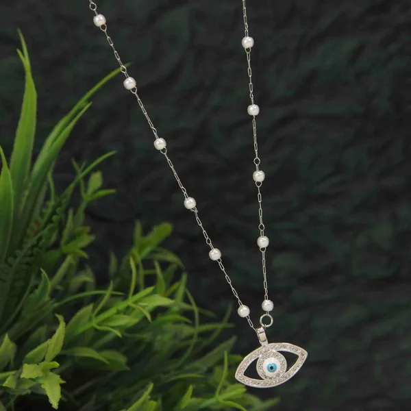Stainless_Steel_Silver_Evil_Eye_Pendent_Pearl_Chain_Necklace_For_Women_&_Girls