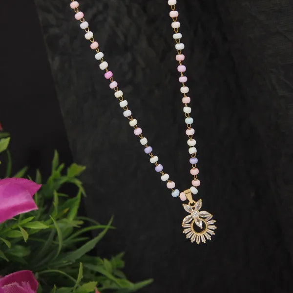Stainless_Steel_Floral_Pendent_Pearl_Chain_Necklace_-_STNK_4_For_Women_&_Girls
