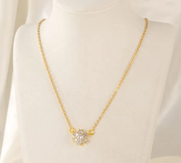 Stainless_Steel_Flower_Cubic_Zirconia_Pendent_Necklace_-_STN_For_Women_&_Girls