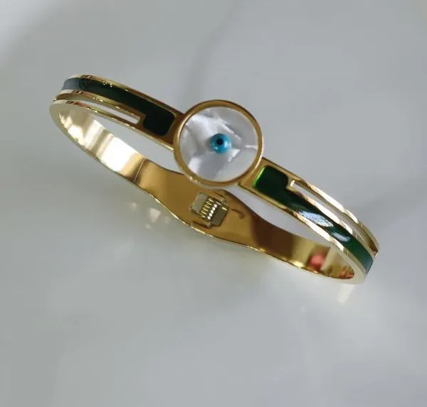 Stainless_Steel_Gold_Green_Coloured_Enemel_Evil_Eye_Kada-_STKD_4838_For_Women_&_Girls