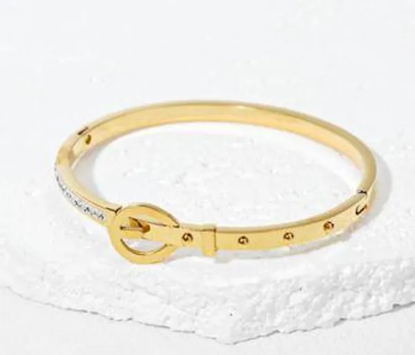 Stainless_Steel_Gold_Plated_Belt_Shaped_Kada-_STKD_4892_For_Women_&_Girls