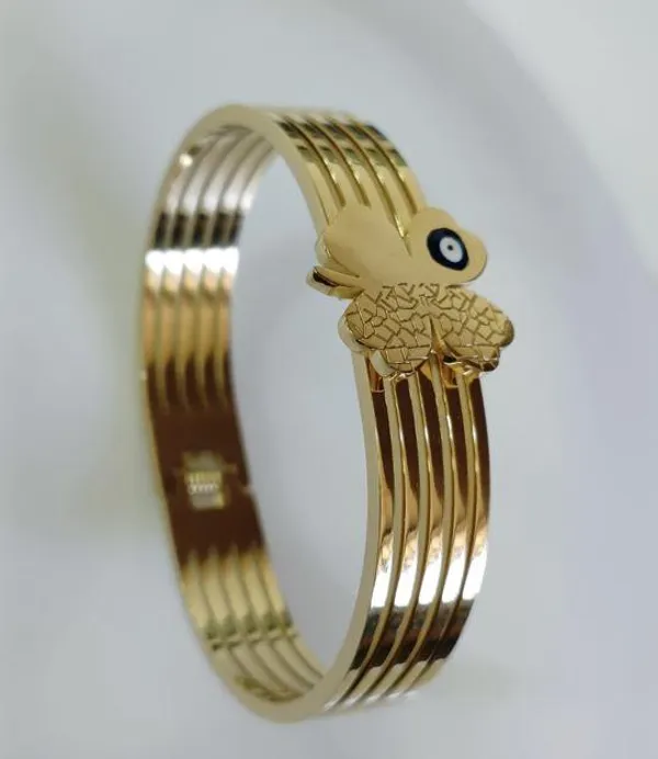 Stainless_Steel_Gold_Plated_Butterfly_Shaped_Evil_Eye_Kada_-_For_Women_&_Girls