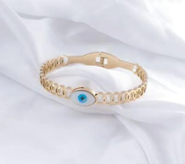 Stainless_Steel_Gold_Plated_Chain_Link_Evil_Eye_Kada-_STKD_4_For_Women_&_Girls
