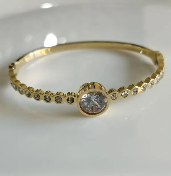 Stainless_Steel_Gold_Plated_Cubic_Zicronia_Kada_-_STKD_4943_For_Women_&_Girls