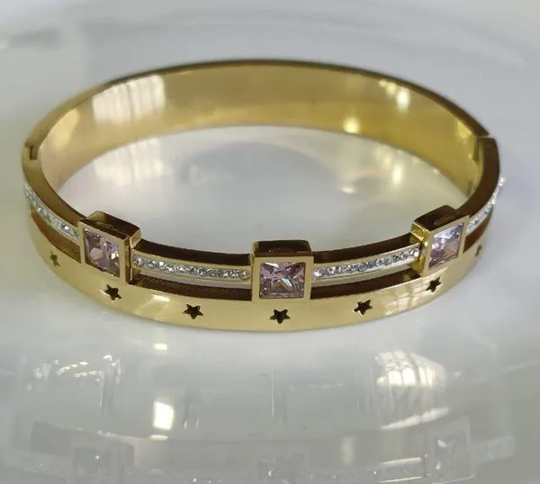Stainless_Steel_Gold_Plated_Double_Linear_Square_Shaped_Star_For_Women_&_Girls