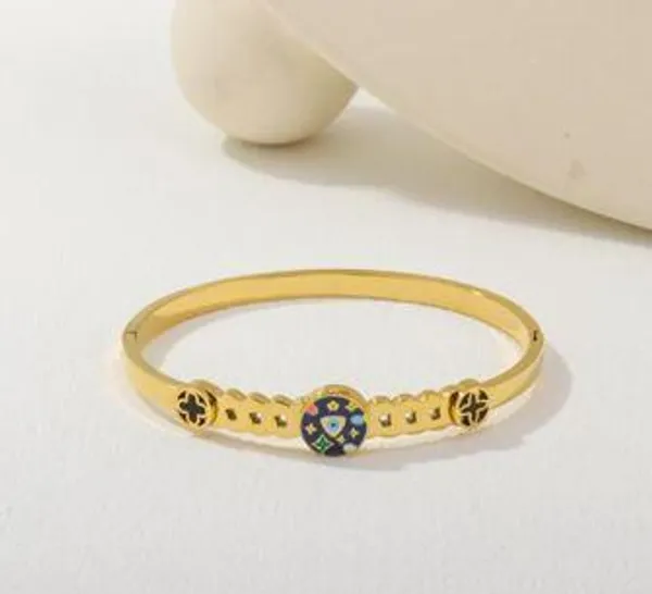 Stainless_Steel_Gold_Plated_Evil_Eye_Clover_Kada-_STKD_4923_For_Women_&_Girls