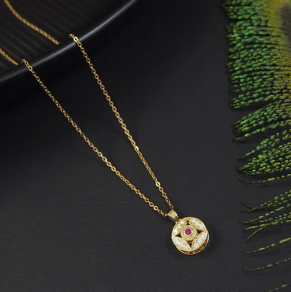 Stainless_Steel_Gold_Plated_Minimalist_Pink_Diamond_Spinning_For_Women_&_Girls