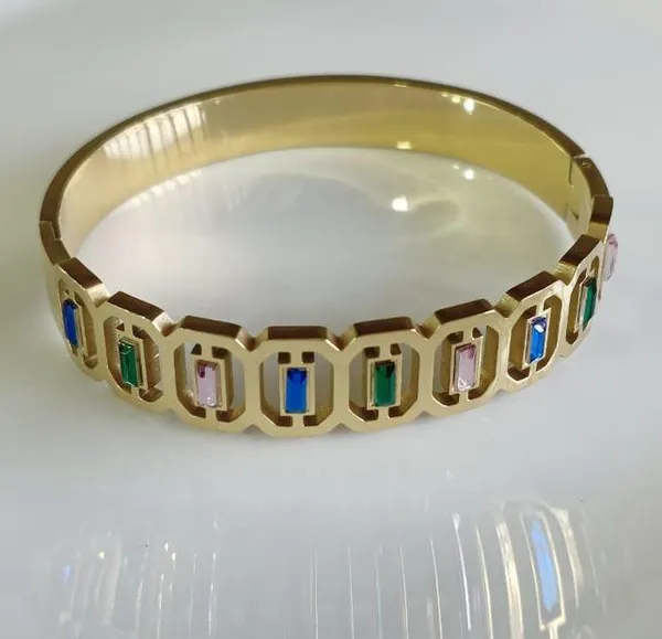 Stainless_Steel_Gold_Plated_Multi_Coloured_Wide_Bangle_Brace_For_Women_&_Girls