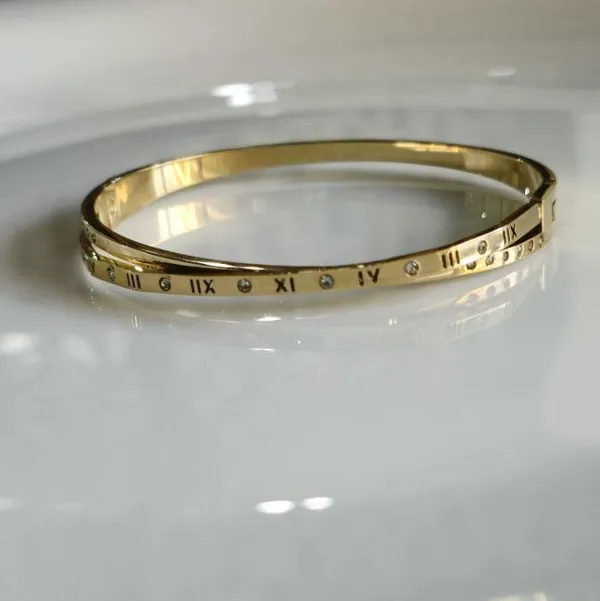 Stainless_Steel_Gold_Plated_Roman_Numerals_Dual_Linear_Kada-_STKD_4839_For_Women_&_Girls
