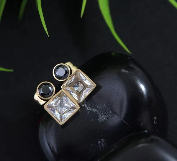 Stainless_Steel_Gold_Plated_Square_Shaped_Earring-_STNER_2737_For_Women_&_Girls