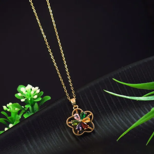 Stainless_Steel_Gold_Plated_Star_Shaped_Multi_Coloured_Spinn_For_Women_&_Girls