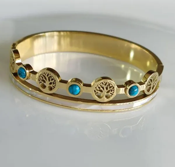 Stainless_Steel_Gold_Plated_Tree_Shaped_Kada-_STKD_4841_For_Women_&_Girls