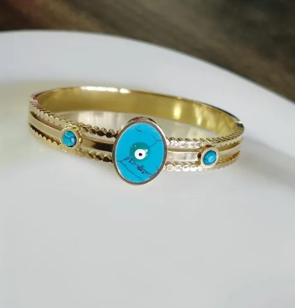 Stainless_Steel_Gold_Plated_Turquoise_Evil_Eye_Kada-_STKD_48_For_Women_&_Girls