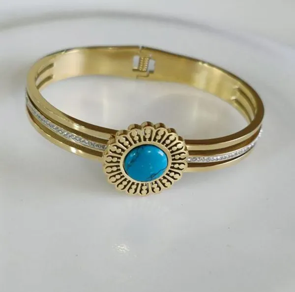 Stainless_Steel_Gold_Plated_Turquoise_Floral_Shaped_Kada-_ST_For_Women_&_Girls