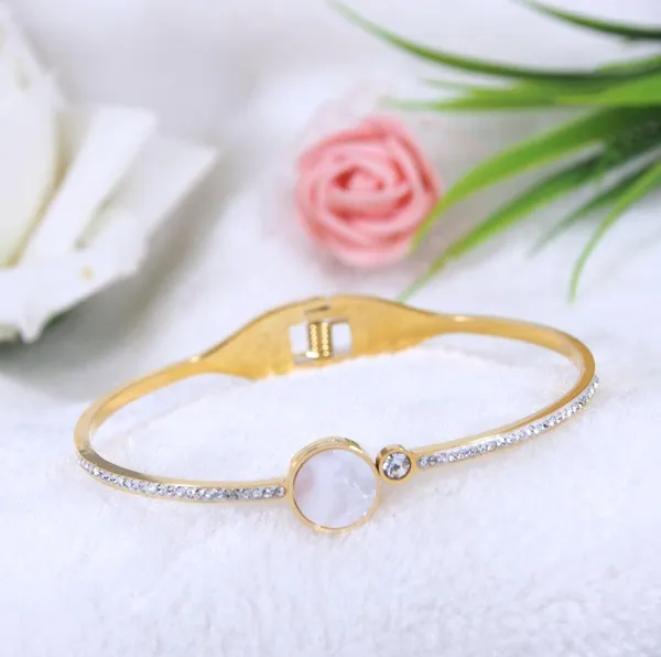 Stainless_Steel_Gold_Plated_White_Shell_Fancy_Kada-_STKD_3791_For_Women_&_Girls