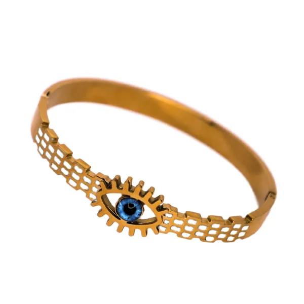 Stainless_Steel_Gold/Rosegold_Plated_Devil's_Eye_Kada-_STKD_For_Women_&_Girls