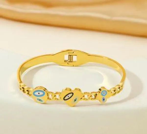 Stainless_Steel_Gold/Rosegold_Plated_Geometric_Evil_Eye_Kada_For_Women_&_Girls
