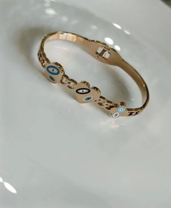 Stainless_Steel_Gold/Rosegold_Plated_Geometric_Evil_Eye_Kada_For_Women_&_Girls