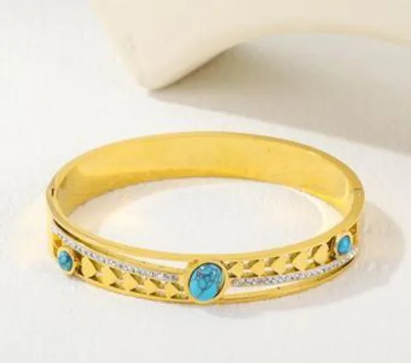Stainless_Steel_Gold/Rosegold_Plated_Turquoise_Crystal_Kada-_For_Women_&_Girls