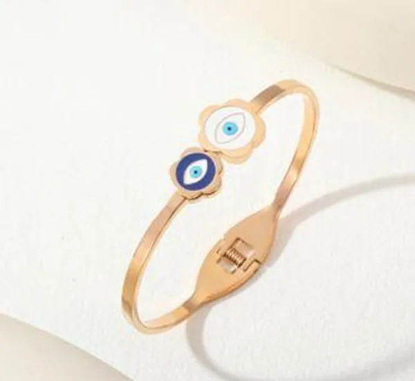 Stainless_Steel_Gold/Rosegold_Plated_Two_Flower_Evil_Eye_Ena_For_Women_&_Girls