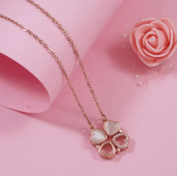 Stainless_Steel_Gold/Rosegold/Silver_Plated_CZ_Fashion_Four-_For_Women_&_Girls