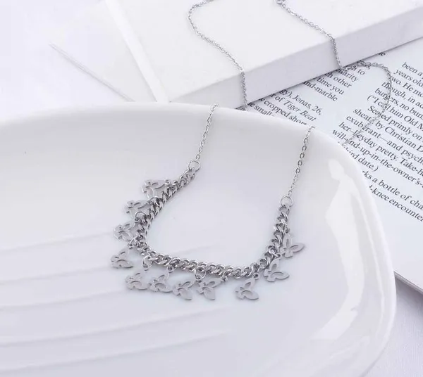 Stainless_Steel_Hanging_Butterfly_Chain_Necklace_-_STNK_5033_For_Women_&_Girls