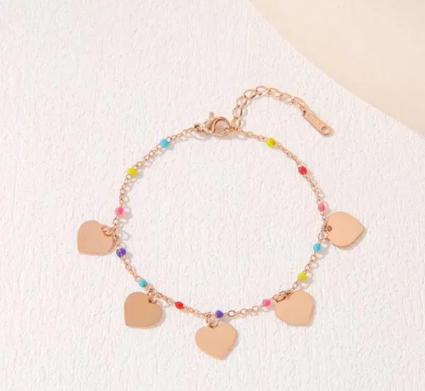 Stainless_Steel_Heart_Shape_Colourful_Beads_Bracelet_-_STBR_For_Women_&_Girls