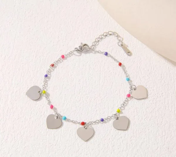 Stainless_Steel_Heart_Shape_Colourful_Beads_Bracelet_-_STBR_For_Women_&_Girls