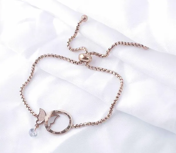 Stainless_steel_Roman_Number_Interlink_Butterfly_Bracelet_-_For_Women_&_Girls
