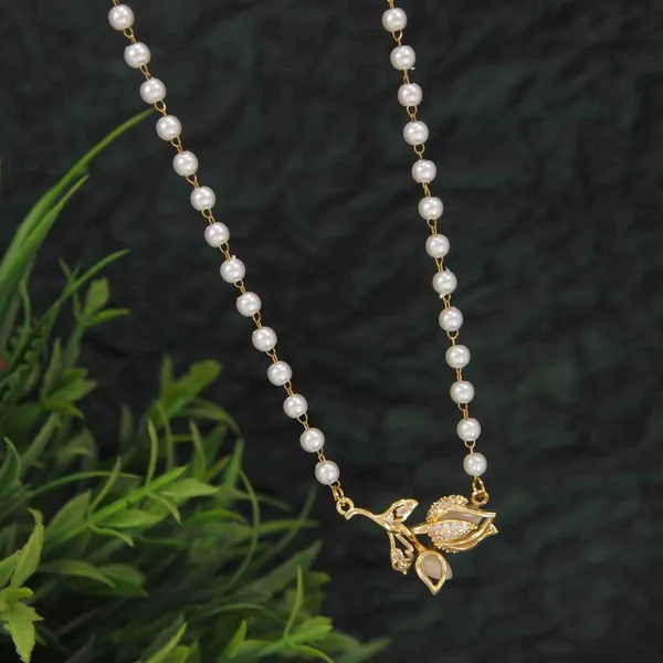 Stainless_Steel_Rose_Pendent_Pearl_Chain_Necklace-_STNK_4950_For_Women_&_Girls