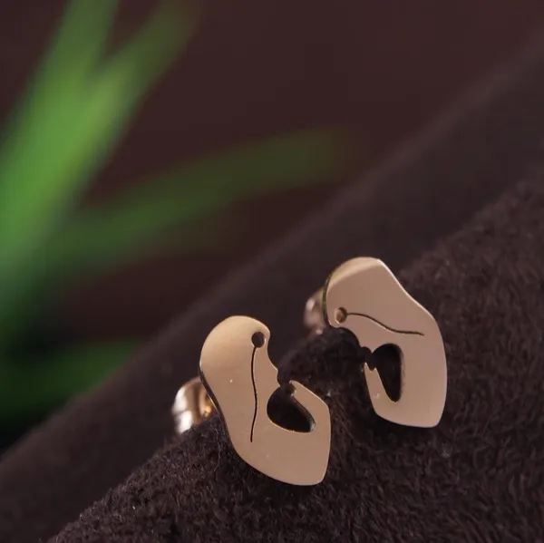 Stainless_Steel_Rosegold_Plated_Baby_Face_Stud_Earring-STNER_3845_For_Women_&_Girls