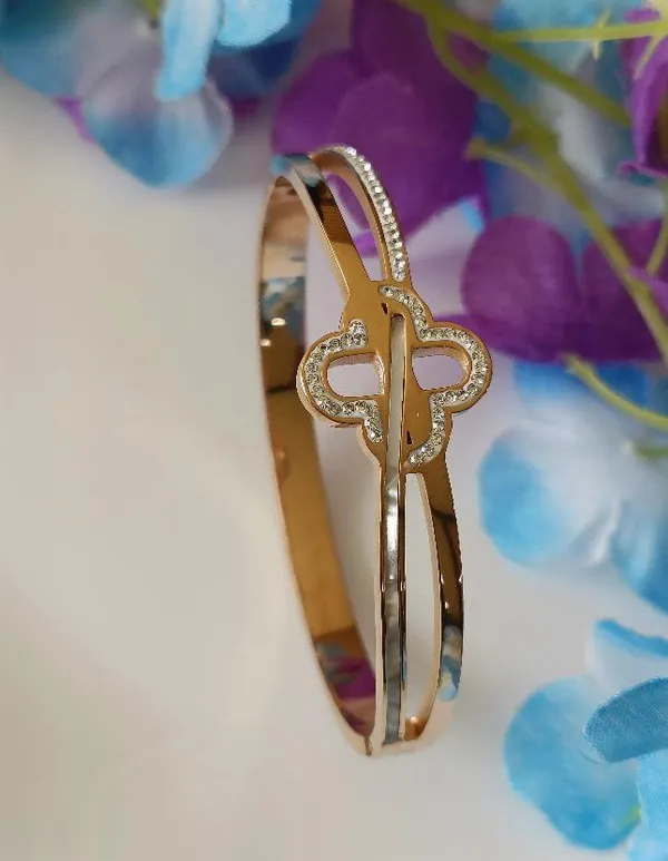 Stainless_Steel_Rosegold_Plated_Floral_Design_Fancy_Kada-STKD_2635_For_Women_&_Girls