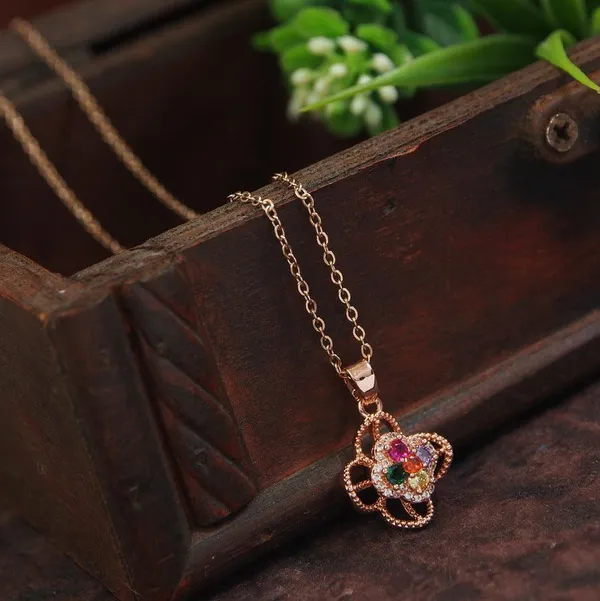 Stainless_Steel_Rosegold_Plated_Floral_Shaped_Multi_Coloured_For_Women_&_Girls