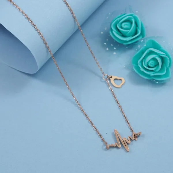 Stainless_Steel_Rosegold_Plated_HeartBeat_Shaped_Pendent_Nec_For_Women_&_Girls