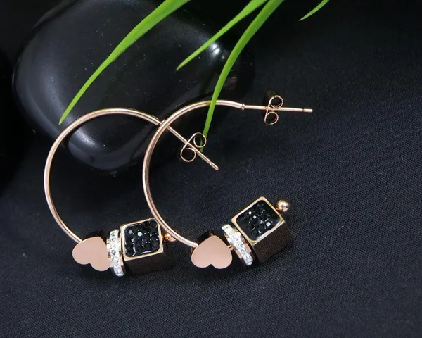 Stainless_Steel_Rosegold_Plated_Hoops_with_Heart,_Cube_And_Ring_Designed_Earring-_STNER_2701_For_Women_&_Girls