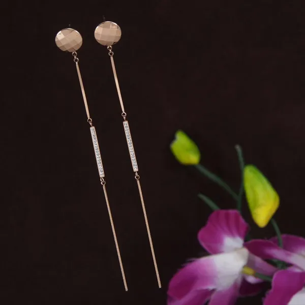 Stainless_Steel_Rosegold_Plated_Long_Chain_Dangle_Earring-_STNER_3883_For_Women_&_Girls