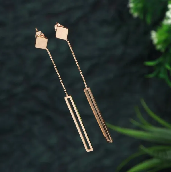 Stainless_Steel_Rosegold_Plated_Long_Rectangle_Shaped_Earring-STNER_2757_For_Women_&_Girls