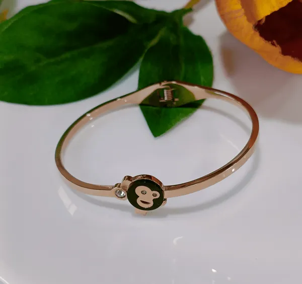 Stainless_Steel_Rosegold_Plated_Monkey_Face_Kada-_STKD_3064_For_Women_&_Girls