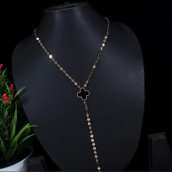 Stainless_Steel_Rosegold_Plated_Multi_Disc_Clover_Necklace-_For_Women_&_Girls