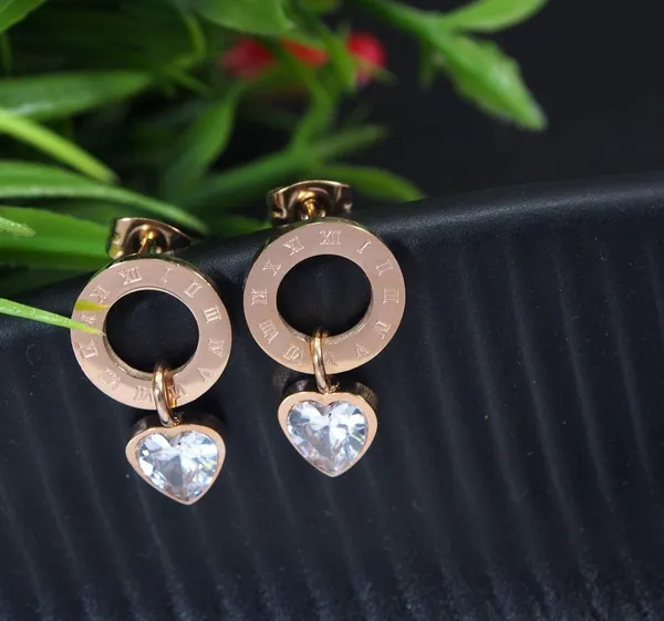 Stainless_Steel_Rosegold_Plated_Roman_Numerals_Mini_Heart_Stud_Earring-STNER_2747_For_Women_&_Girls