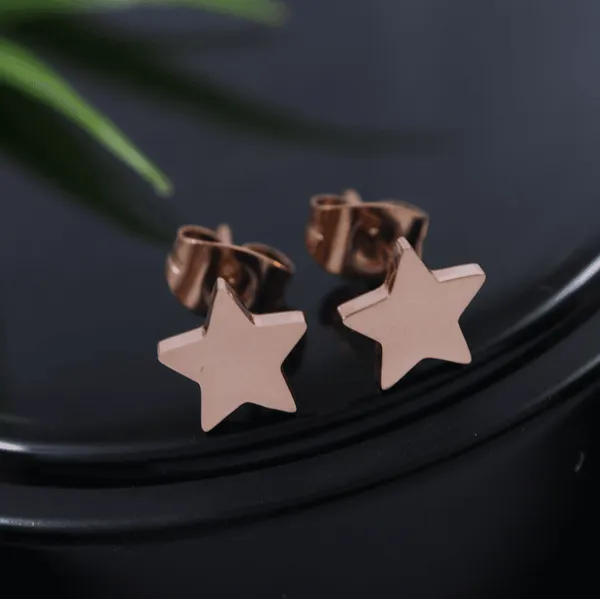 Stainless_Steel_Rosegold_Plated_Star_Shaped_Stud_Earring-_STNER_3908_For_Women_&_Girls