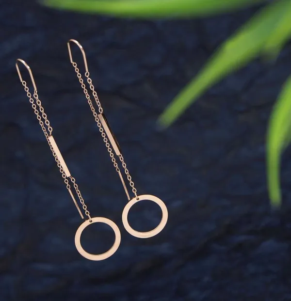 Stainless_Steel_Rosegold_Plated_Tiny_Circle_Long_Threader_Earring-STNER_2695_For_Women_&_Girls