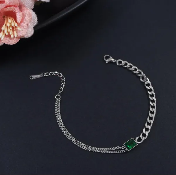 Stainless_Steel_Silver_Plated_Cuban_Chain_Bracelet-_STBR_392_For_Women_&_Girls