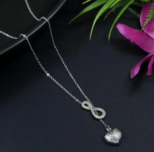 Stainless_Steel_Silver_Plated_Infinite_White_Shell_Heart_pen_For_Women_&_Girls